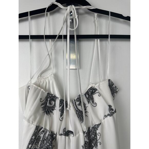 Cachè XS Wrap Double spaghetti Strap Halter Pleated Full Length Maxi Dress A39 - Picture 5 of 8